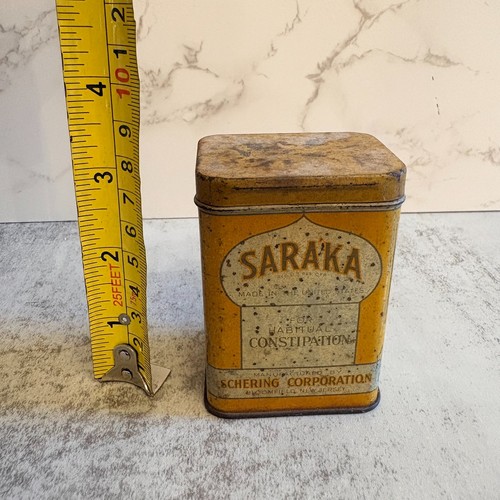 Vintage saraka laxative tin - vintage,
